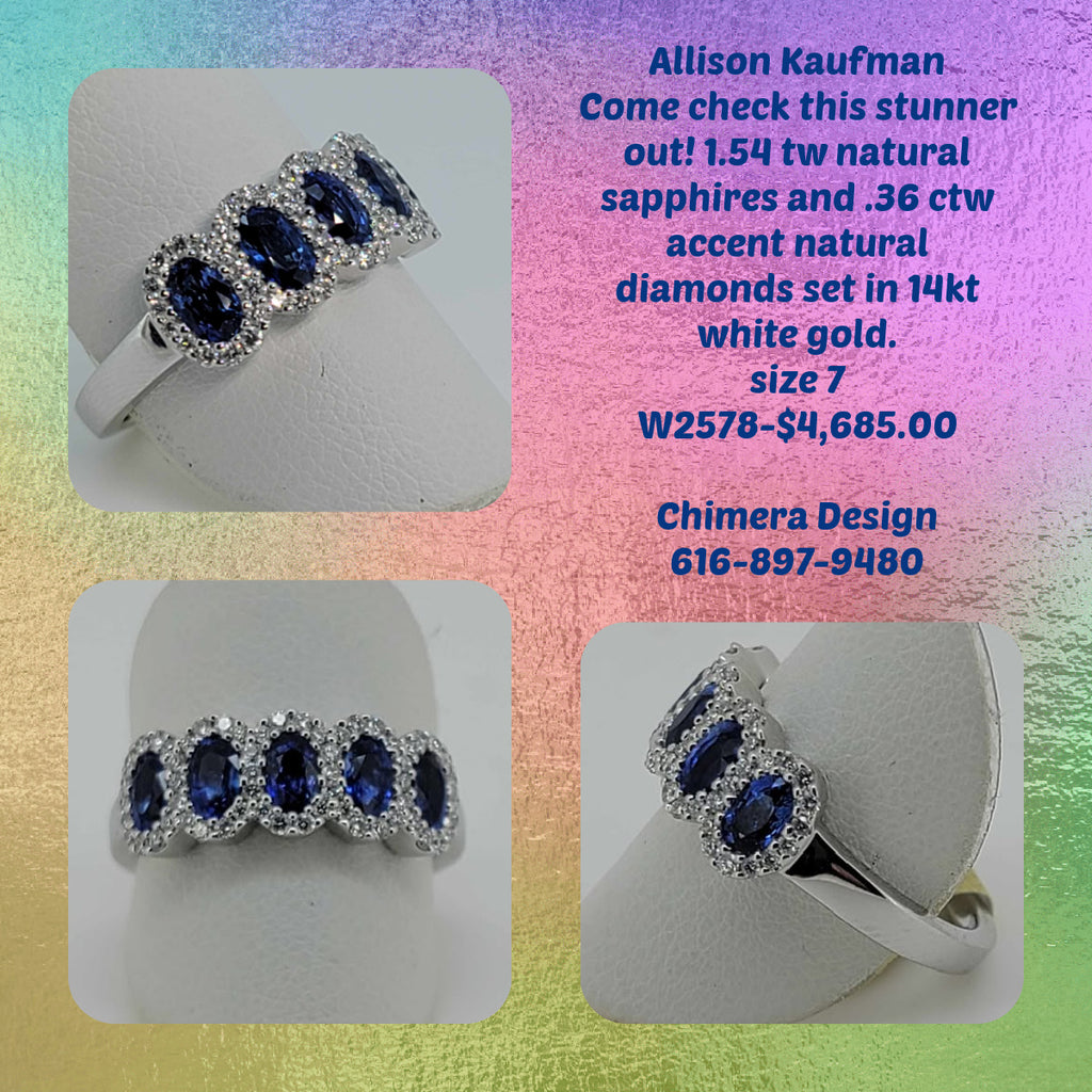 Spectacular Natural Sapphire/Diamond Ring