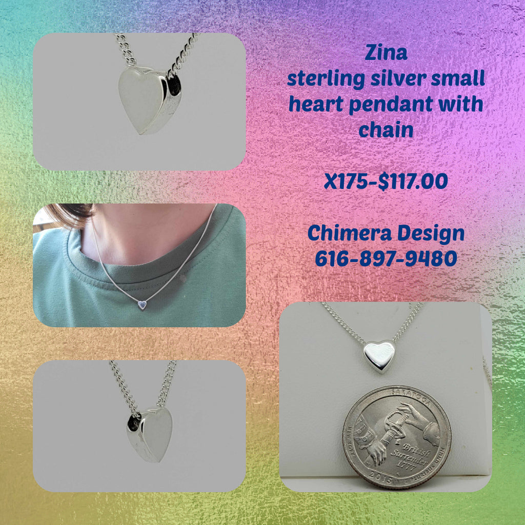 Heart Pendant in Sterling - Made in the USA