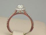 .95 ctw Natural Oval Diamond Halo Engagement Ring