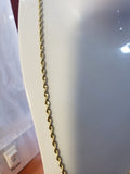 14kt Yellow Gold Estate Rope Chain 24 Inches