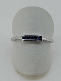 Natural sapphire ring in 14kt White Gold