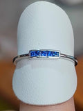 Natural sapphire ring in 14kt White Gold