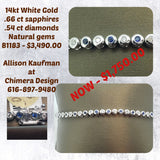 Close Out - Allison Kaufman Natural Diamond and Sapphire Bracelet 50% off