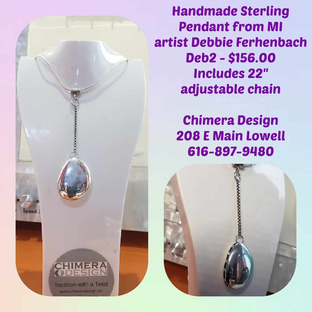 Debbie Fehrenbach Sterling Silver Pendant and Chain