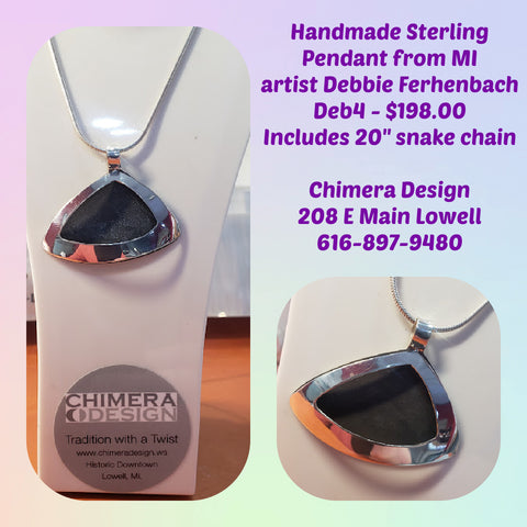 Handmade Sterling Pendant by Michigan Jeweler Debbie Fehrenbach