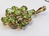 14kt Yellow Gold Estate Peridot Pendant/Pearl Enhancer