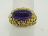 Unique 18kt Yellow Gold Estate Ring with Amethyst