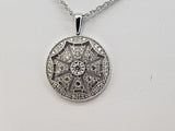 Natural Diamond Pendant on 18 inch White Gold Chain