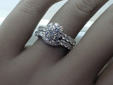 Estate Leo Diamond Wedding Set in 14kt White Gold