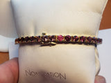 Rainbow of Natural Gems In Heavy Yellow Gold Bracelet - Estate Bargain PRICE REDUCED