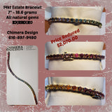 Rainbow of Natural Gems In Heavy Yellow Gold Bracelet - Estate Bargain PRICE REDUCED