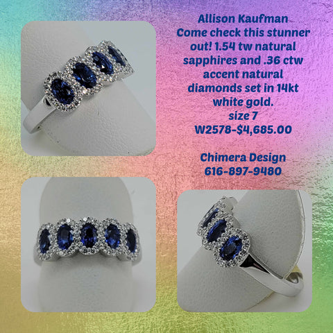 Spectacular Natural Sapphire/Diamond Ring