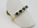 Natural Emerald and Diamond Ring in 14kt Yellow Gold