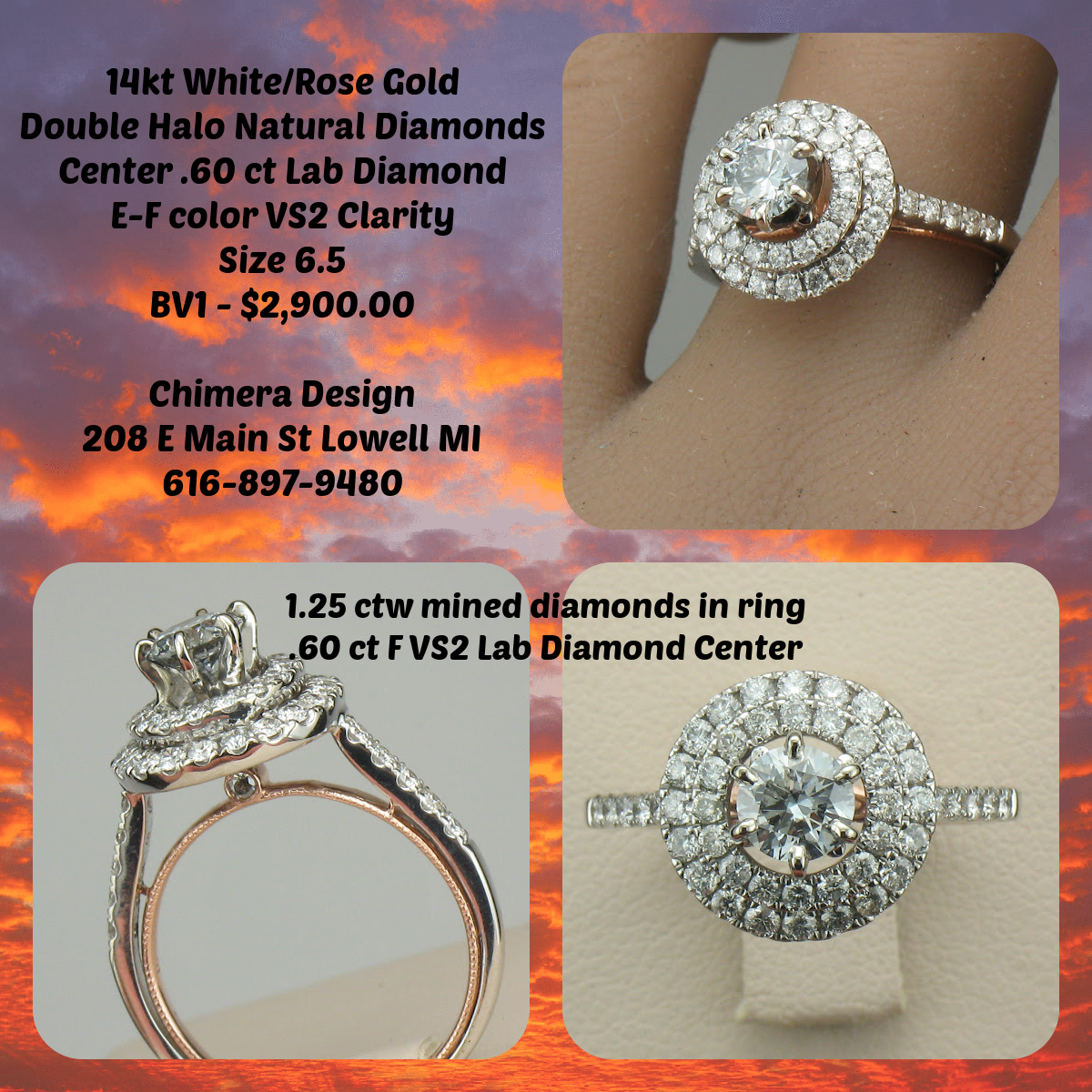 Lucy Double Halo Diamond Ring Jewellery India Online - CaratLane.com