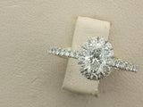 1.03 ctw Natural Oval Diamond Halo Ring