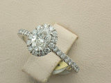 1.03 ctw Natural Oval Diamond Halo Ring