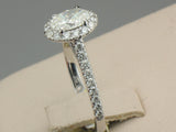 1.14 ctw Natural Oval Diamond Halo Ring