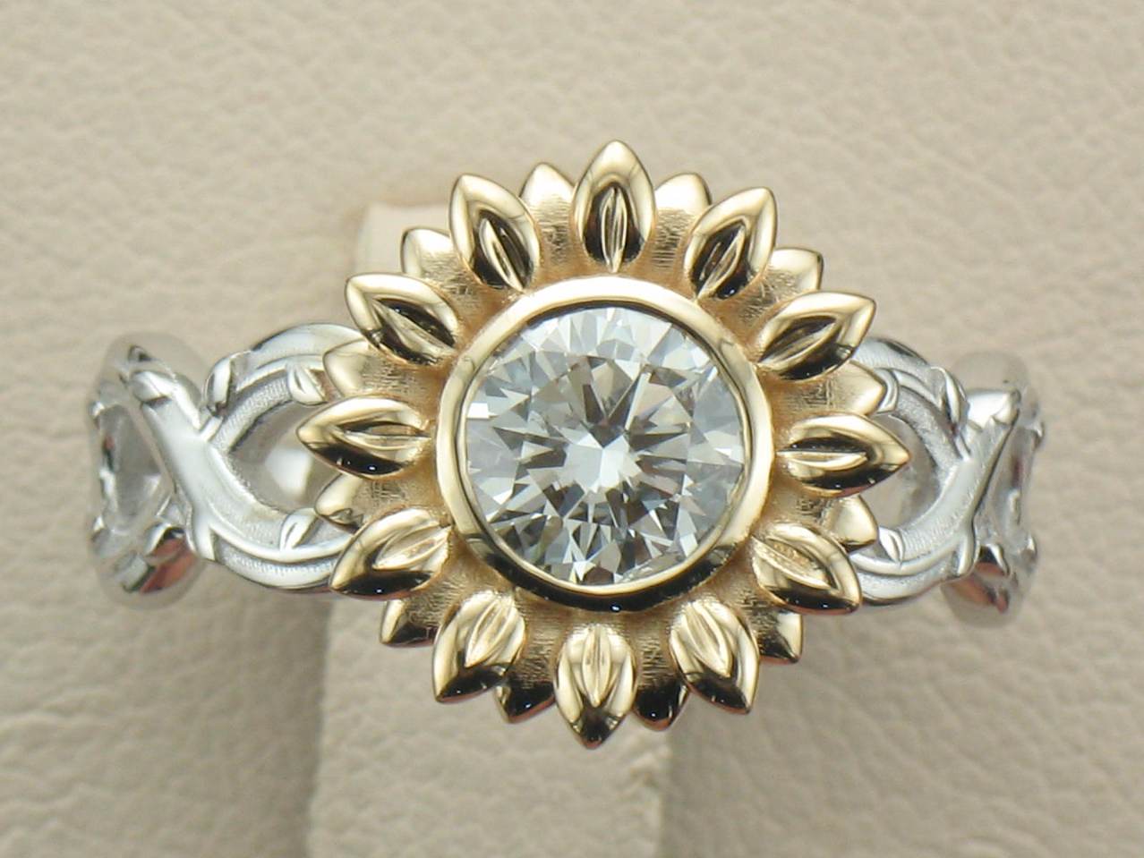 Custom White/Yellow Gold Diamond Ring