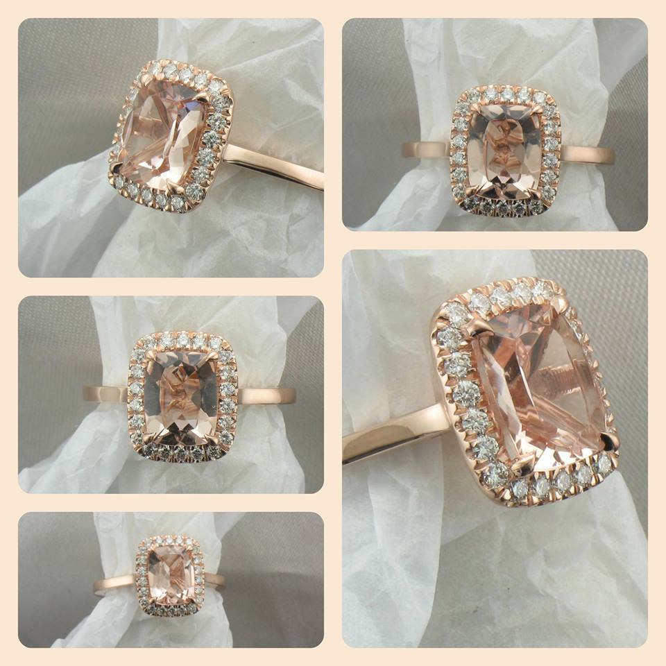 Custom Morganite Ring in Rose Gold